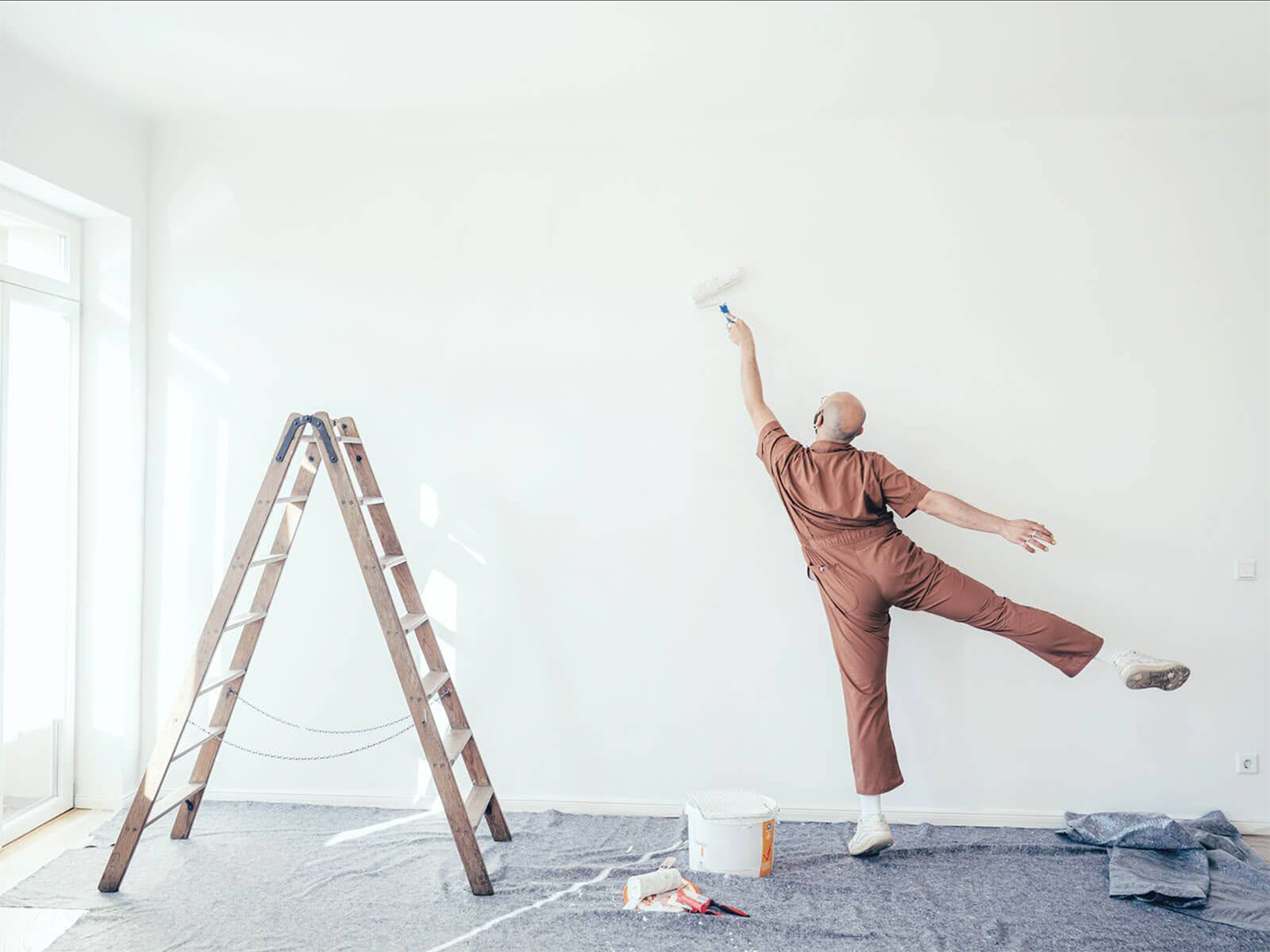 Painting a wall