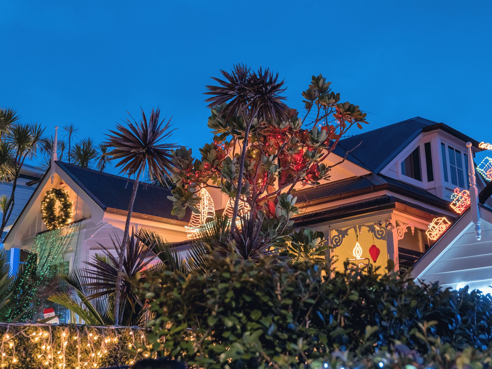 Christmas lights on Australian property