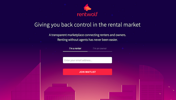 RentWolf rent-bidding app australian