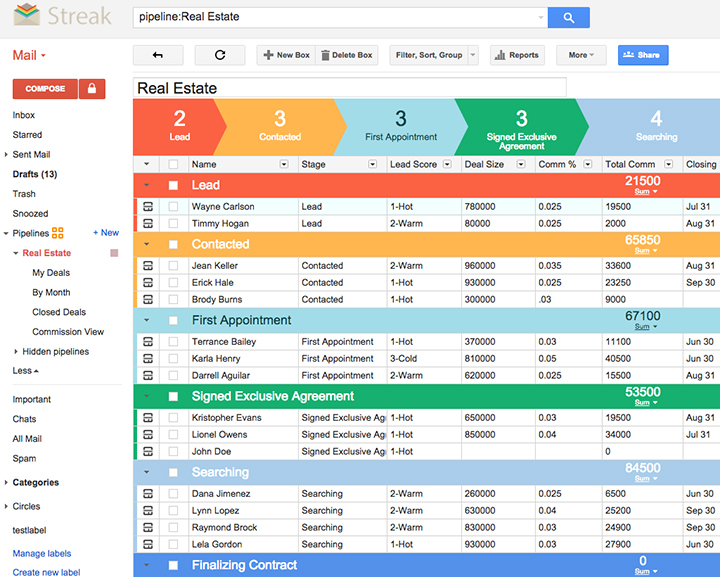 Streak for Gmail Real Estate Tech Tools