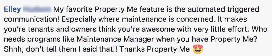 Favourite PropertyMe Feature Elley