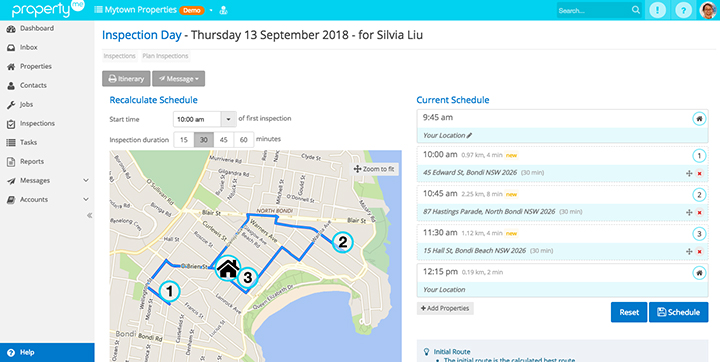 PropertyMe Inspection Planning Tool