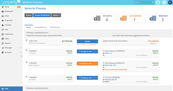 PropertyMe Features for Trust Accountants Reconciliation