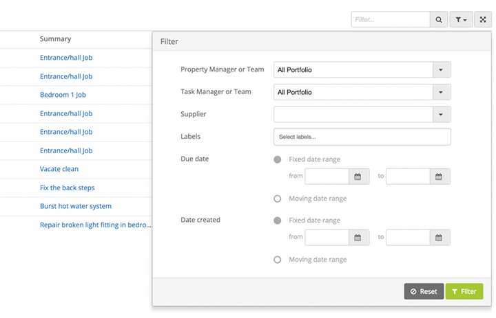 PropertyMe Feature Spotlight Jobs Filter