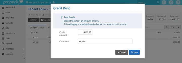 PropertyMe Feature Spotlight Rent Adjustments Credit