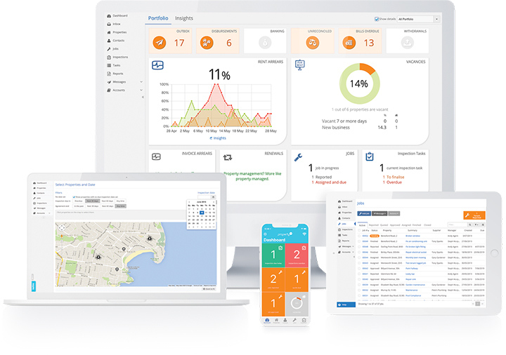 PropertyMe cloud property management software devices
