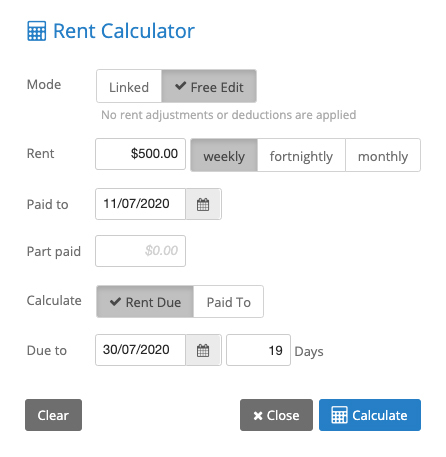 Rent calculator