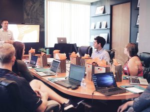 team in board room