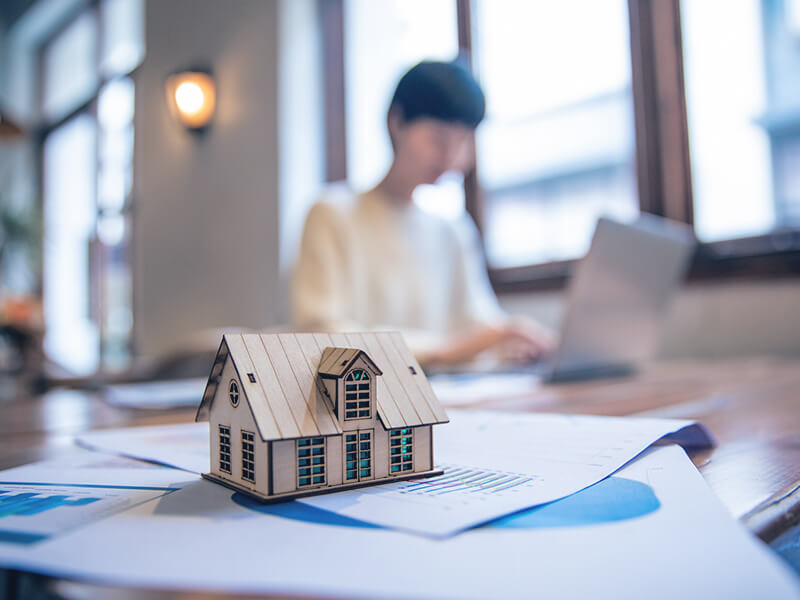 Woman planning home maintenance