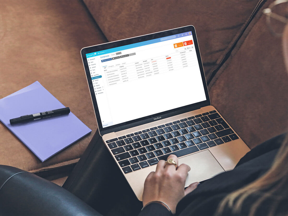 Contact Compliance feature on a laptop