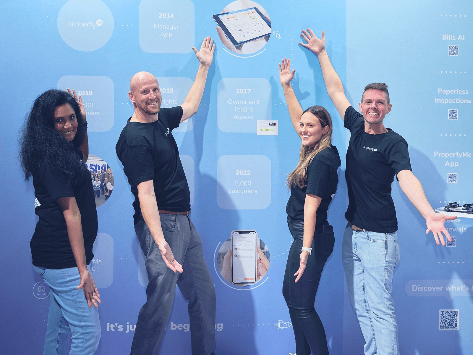 PropertyMe's Product Team at a conference