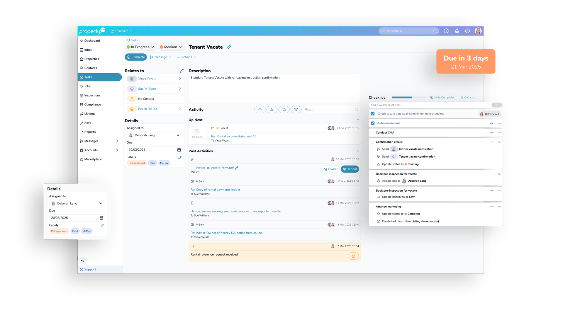 Task Automation - PropertyMe