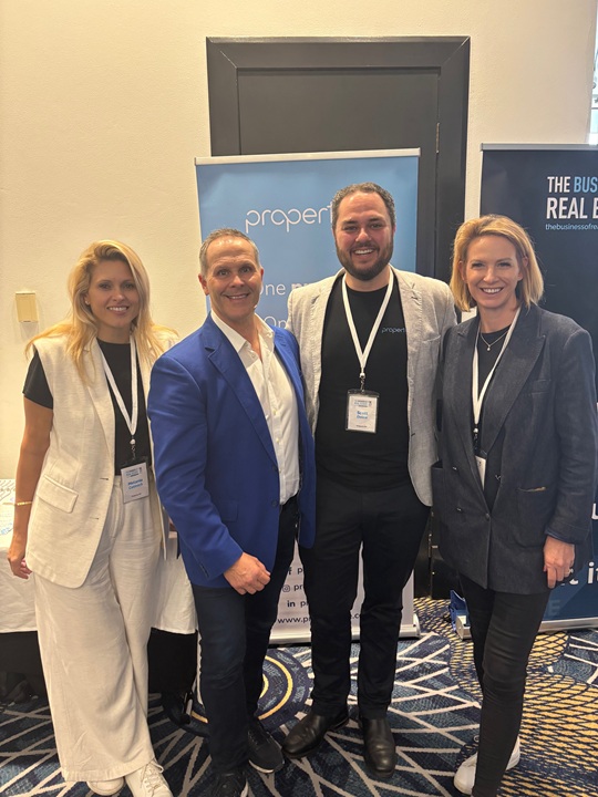 Sarah Dawson, Scott Dolce and Melanie Cetinich from PropertyMe at the Business of Real Estate Conference