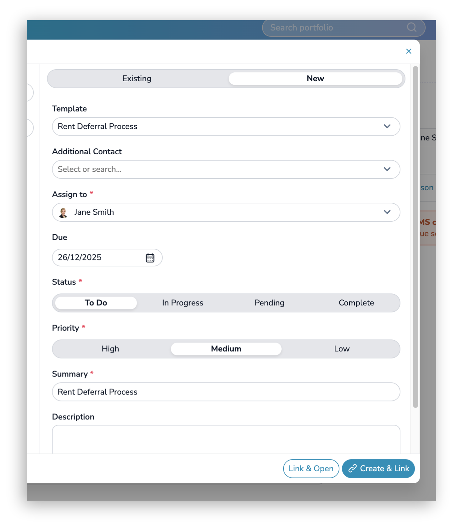 Create and Link from Chat