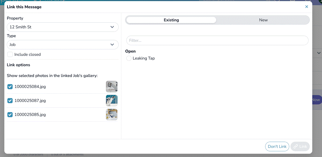 Link photo to Job or Task