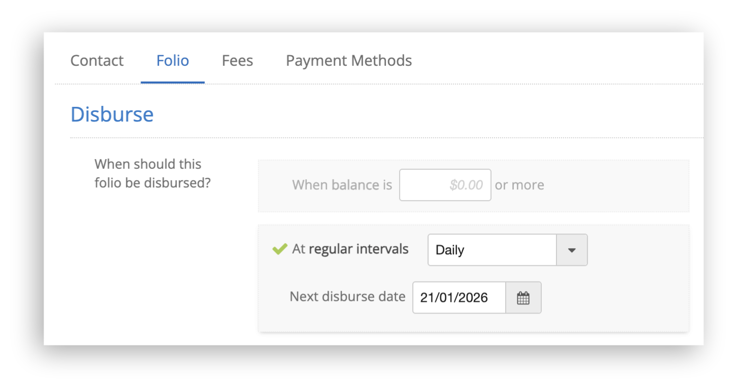 PropertyMe daily disbursement