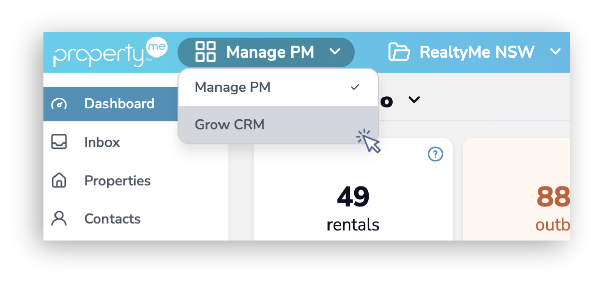 PropertyMe switch to Grow CRM