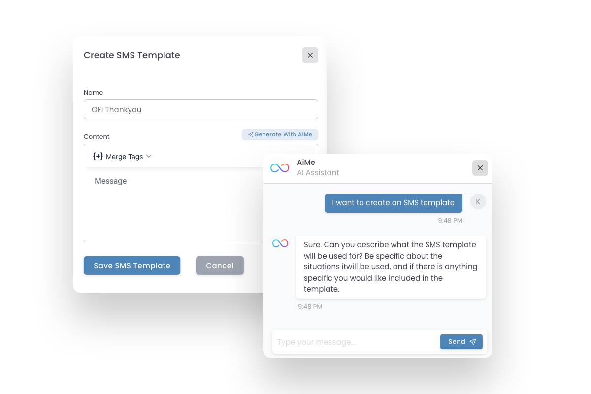 Lease renewal automations interface
