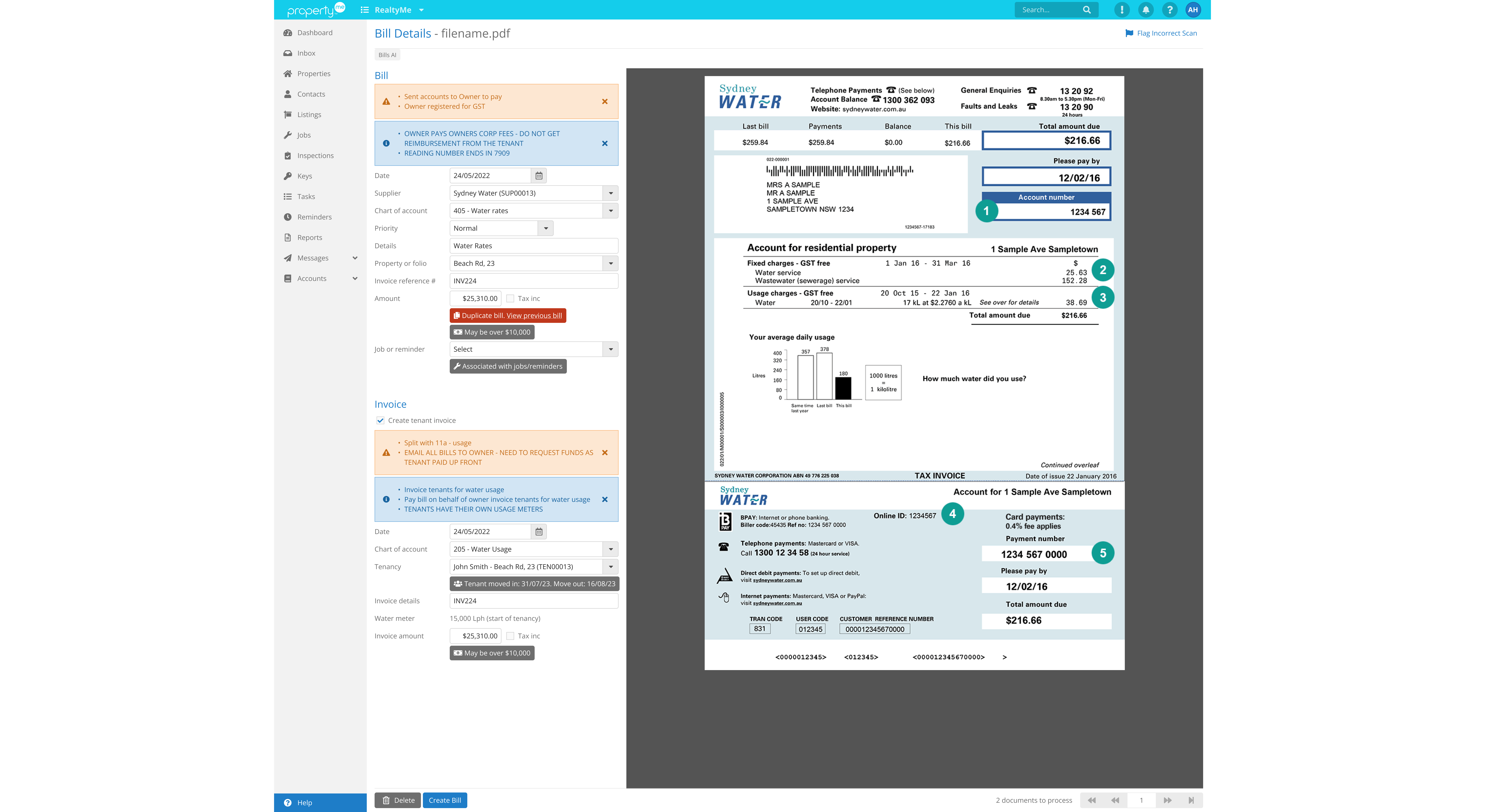 Bills AI: Smarter tenant water invoicing, done for you