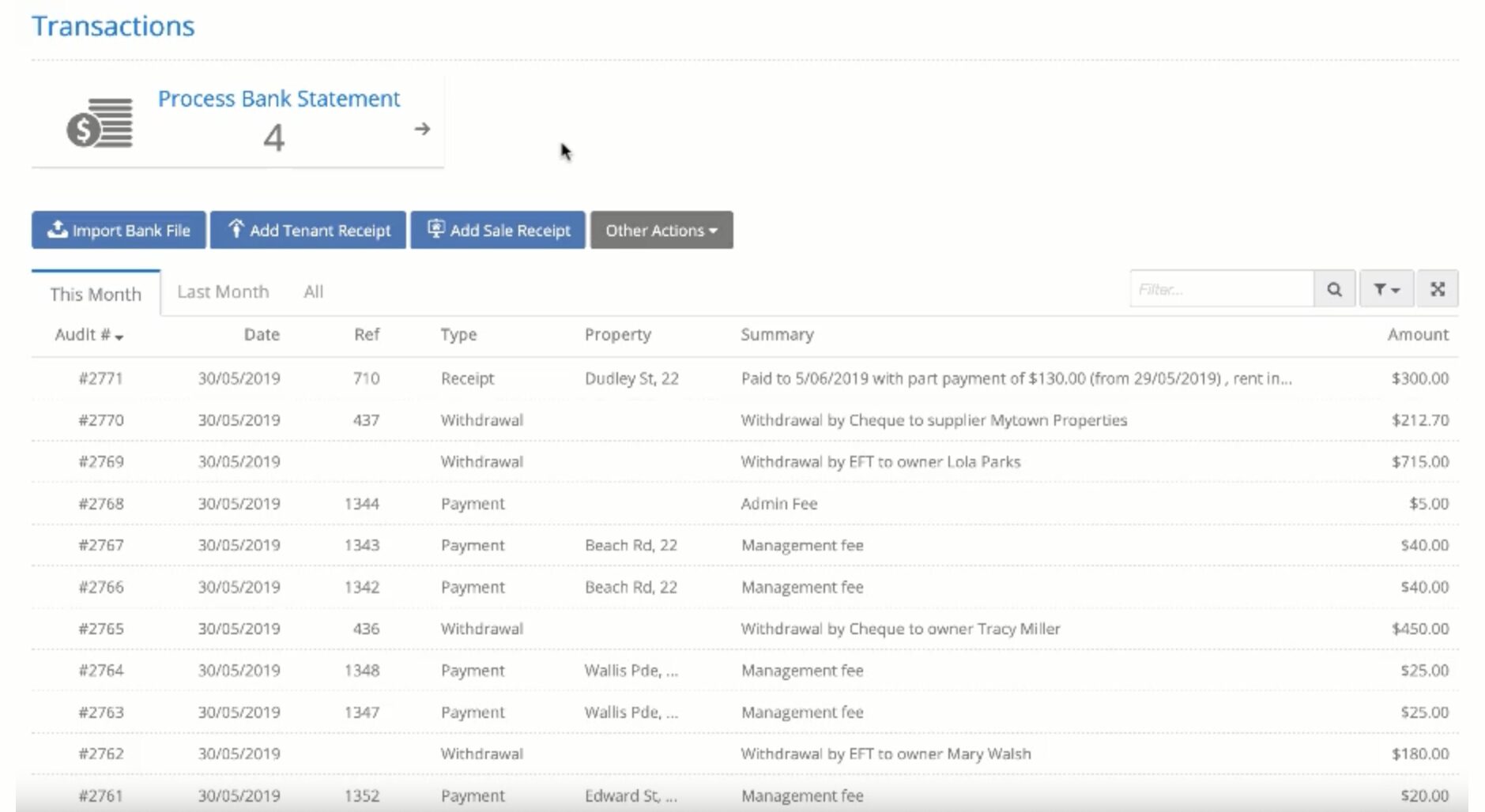 Import Transactions: Works with the files your bank exports