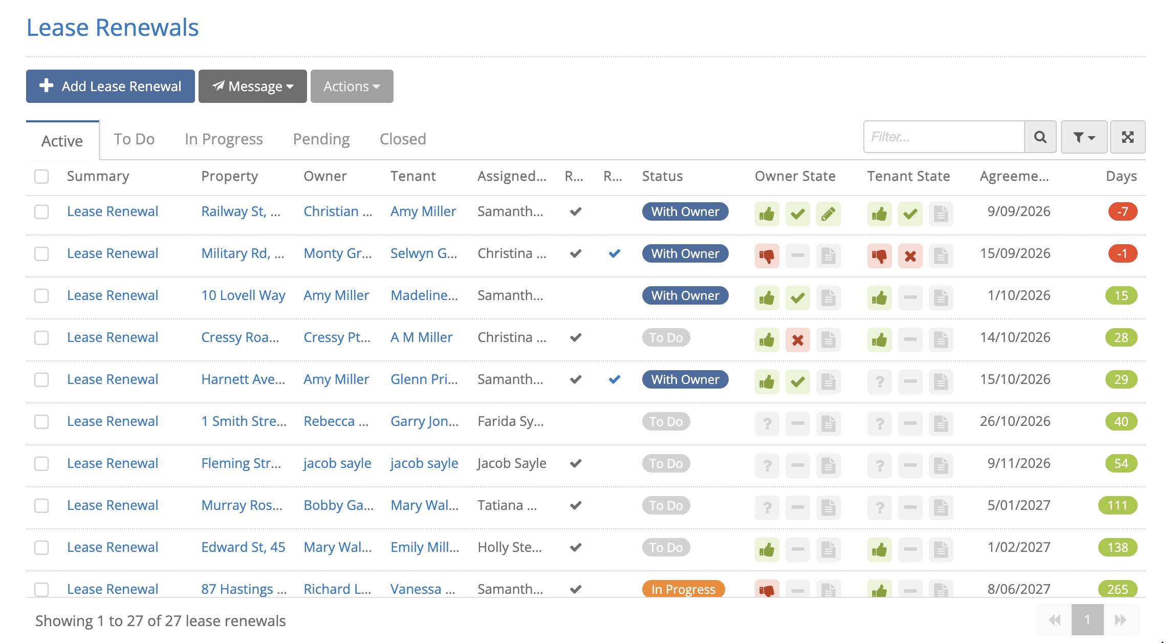 Lease Renewals: See every renewal coming