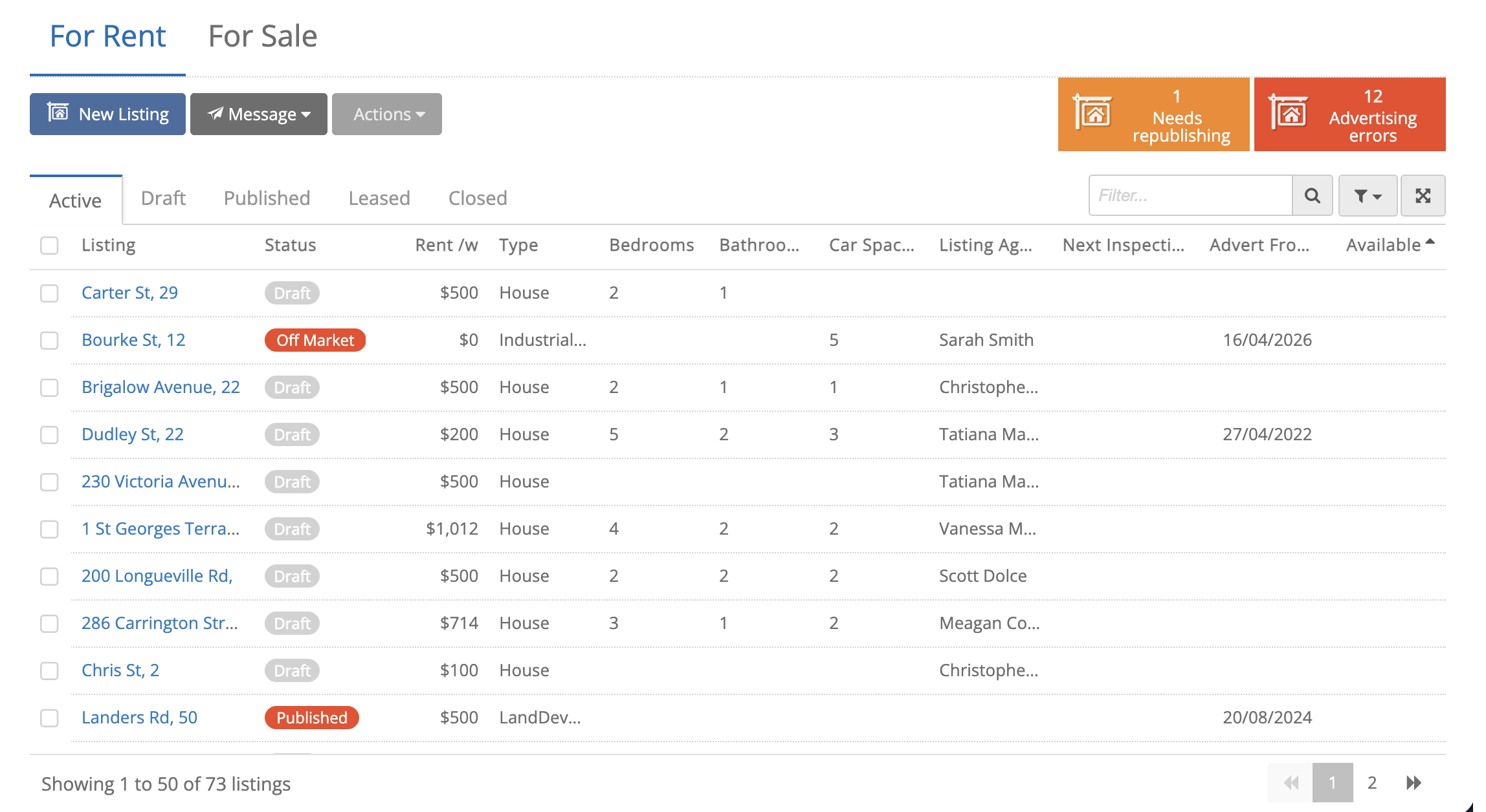Listings: Publish to the major portals in one go