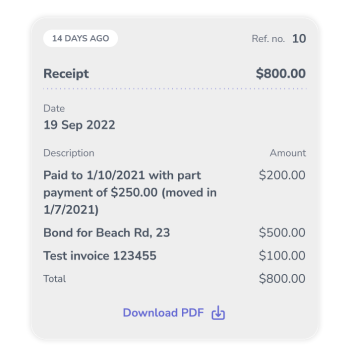 Access a clear record of your payments x1